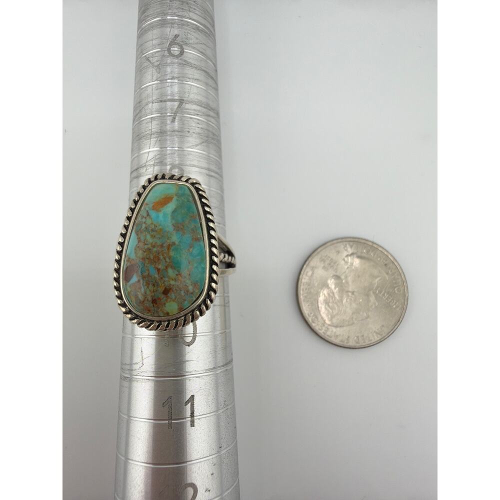 Barse Turquoise Sterling Silver Ring Large Gemstone Southwest Style SZ 9 - Picture 3 of 9